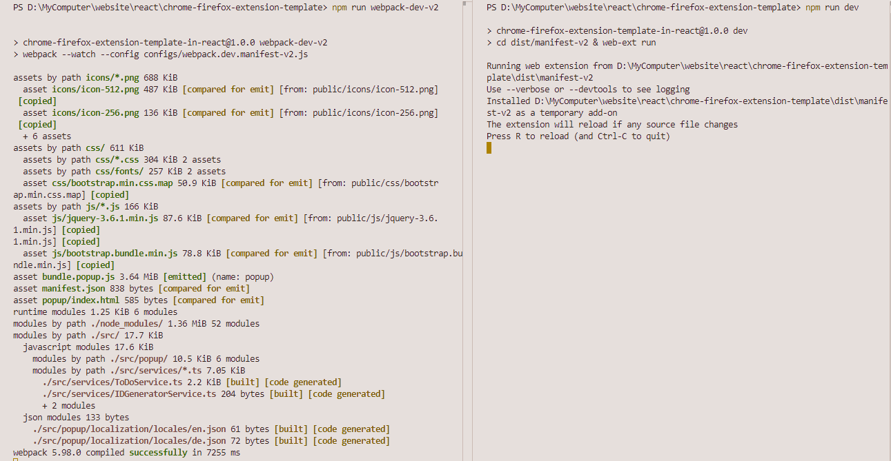 01. run the commands for manifest v2